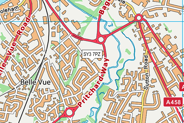 SY3 7PZ map - OS VectorMap District (Ordnance Survey) SY3 7PZ map - OS VectorMap District (Ordnance Survey)