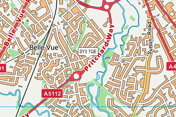 SY3 7QE map - OS VectorMap District (Ordnance Survey)