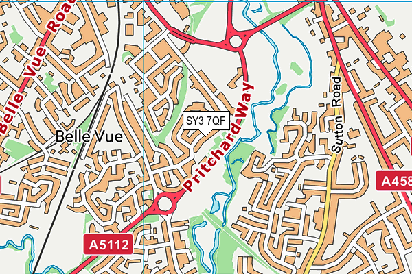 SY3 7QF map - OS VectorMap District (Ordnance Survey) SY3 7QF map - OS VectorMap District (Ordnance Survey)