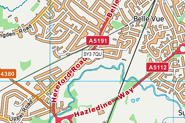 SY3 7QU map - OS VectorMap District (Ordnance Survey) SY3 7QU map - OS VectorMap District (Ordnance Survey)