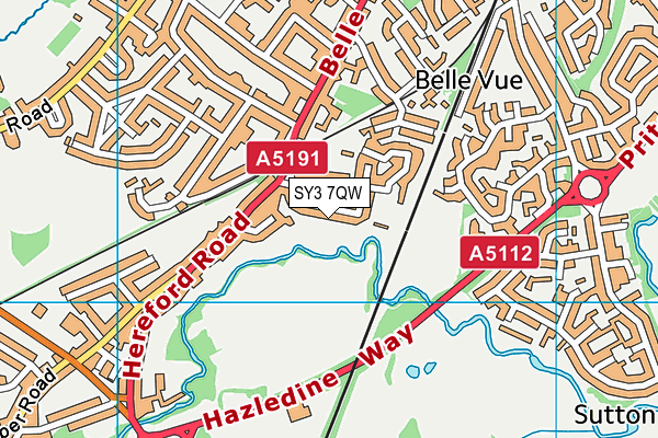 SY3 7QW map - OS VectorMap District (Ordnance Survey) SY3 7QW map - OS VectorMap District (Ordnance Survey)