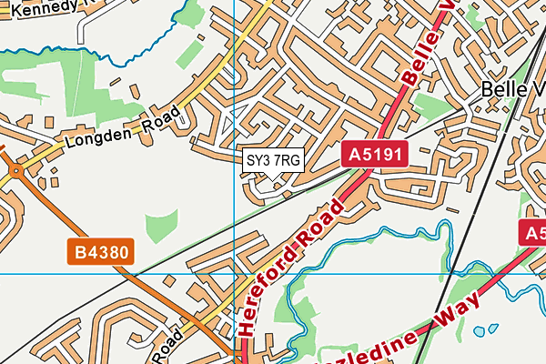 SY3 7RG map - OS VectorMap District (Ordnance Survey) SY3 7RG map - OS VectorMap District (Ordnance Survey)