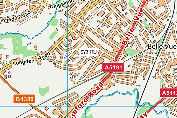 SY3 7RJ map - OS VectorMap District (Ordnance Survey) SY3 7RJ map - OS VectorMap District (Ordnance Survey)