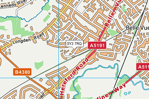 SY3 7RQ map - OS VectorMap District (Ordnance Survey) SY3 7RQ map - OS VectorMap District (Ordnance Survey)