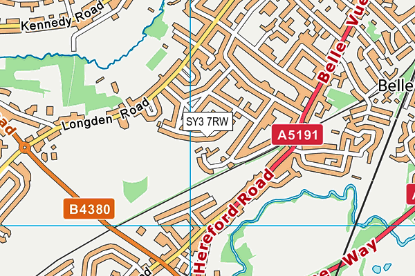 SY3 7RW map - OS VectorMap District (Ordnance Survey) SY3 7RW map - OS VectorMap District (Ordnance Survey)