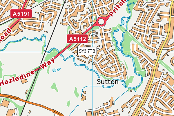 SY3 7TB map - OS VectorMap District (Ordnance Survey) SY3 7TB map - OS VectorMap District (Ordnance Survey)