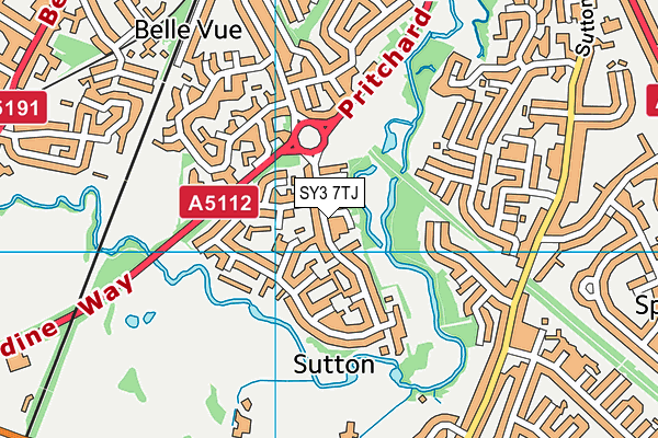 SY3 7TJ map - OS VectorMap District (Ordnance Survey) SY3 7TJ map - OS VectorMap District (Ordnance Survey)