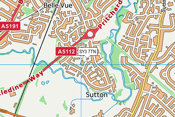 SY3 7TN map - OS VectorMap District (Ordnance Survey) SY3 7TN map - OS VectorMap District (Ordnance Survey)