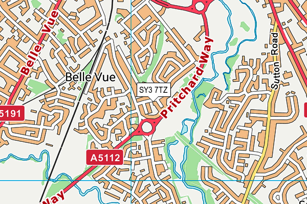 SY3 7TZ map - OS VectorMap District (Ordnance Survey) SY3 7TZ map - OS VectorMap District (Ordnance Survey)