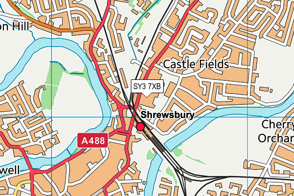 SY3 7XB map - OS VectorMap District (Ordnance Survey) SY3 7XB map - OS VectorMap District (Ordnance Survey)