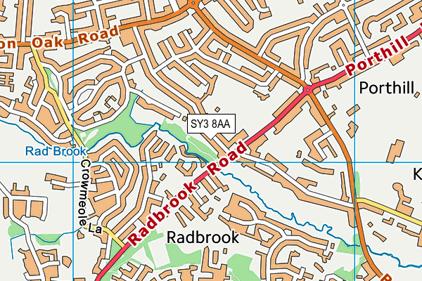 SY3 8AA map - OS VectorMap District (Ordnance Survey) SY3 8AA map - OS VectorMap District (Ordnance Survey)