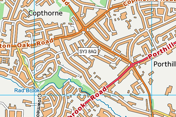 SY3 8AQ map - OS VectorMap District (Ordnance Survey) SY3 8AQ map - OS VectorMap District (Ordnance Survey)