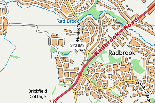 SY3 8AY map - OS VectorMap District (Ordnance Survey) SY3 8AY map - OS VectorMap District (Ordnance Survey)