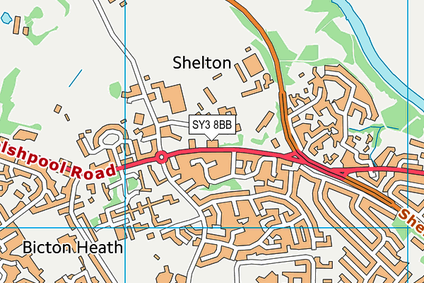 SY3 8BB map - OS VectorMap District (Ordnance Survey) SY3 8BB map - OS VectorMap District (Ordnance Survey)