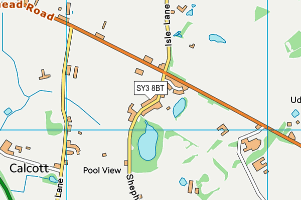 SY3 8BT map - OS VectorMap District (Ordnance Survey) SY3 8BT map - OS VectorMap District (Ordnance Survey)