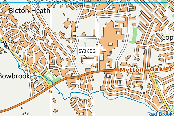 SY3 8DG map - OS VectorMap District (Ordnance Survey) SY3 8DG map - OS VectorMap District (Ordnance Survey)