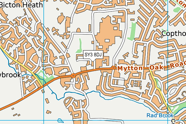 SY3 8DJ map - OS VectorMap District (Ordnance Survey) SY3 8DJ map - OS VectorMap District (Ordnance Survey)