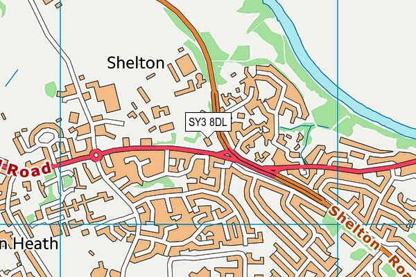 SY3 8DL map - OS VectorMap District (Ordnance Survey) SY3 8DL map - OS VectorMap District (Ordnance Survey)