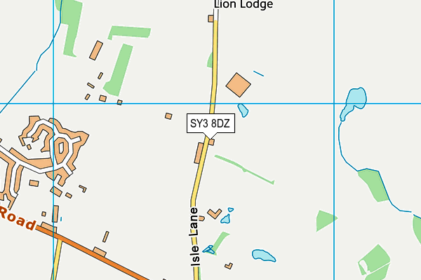 SY3 8DZ map - OS VectorMap District (Ordnance Survey) SY3 8DZ map - OS VectorMap District (Ordnance Survey)