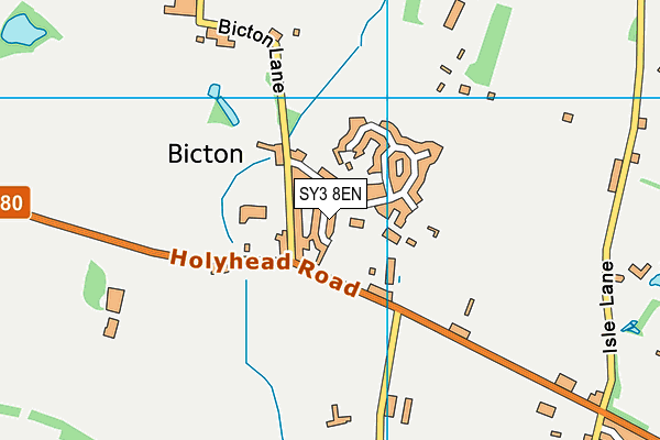 SY3 8EN map - OS VectorMap District (Ordnance Survey) SY3 8EN map - OS VectorMap District (Ordnance Survey)
