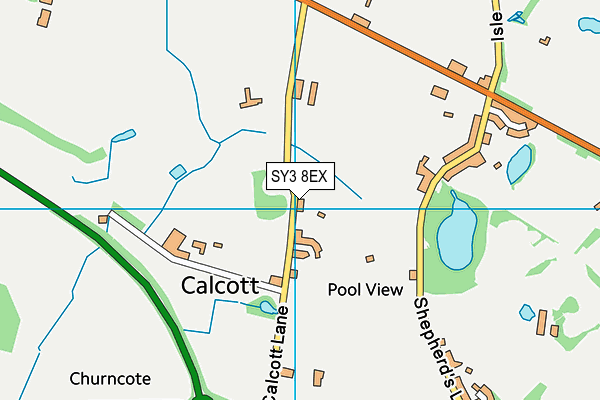 SY3 8EX map - OS VectorMap District (Ordnance Survey) SY3 8EX map - OS VectorMap District (Ordnance Survey)