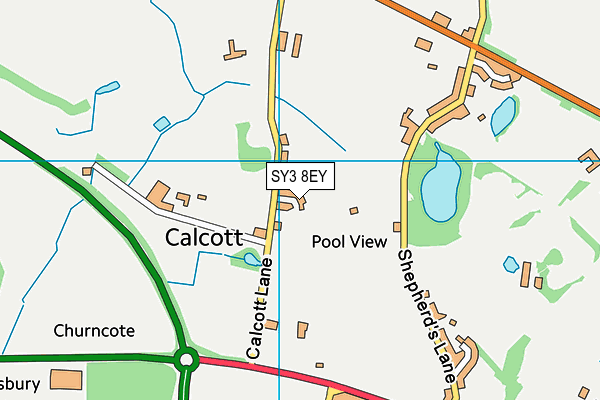 SY3 8EY map - OS VectorMap District (Ordnance Survey) SY3 8EY map - OS VectorMap District (Ordnance Survey)