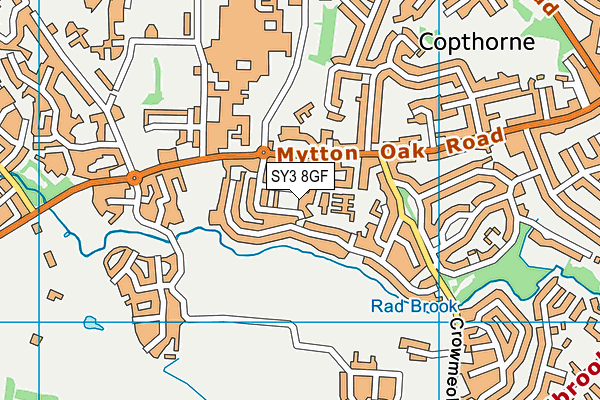 SY3 8GF map - OS VectorMap District (Ordnance Survey) SY3 8GF map - OS VectorMap District (Ordnance Survey)