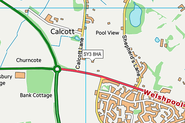 SY3 8HA map - OS VectorMap District (Ordnance Survey) SY3 8HA map - OS VectorMap District (Ordnance Survey)