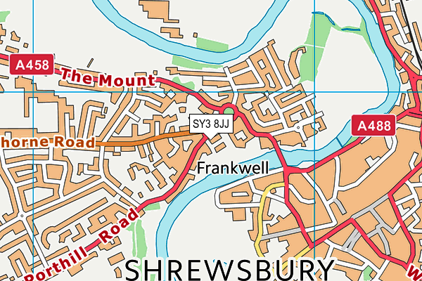SY3 8JJ map - OS VectorMap District (Ordnance Survey) SY3 8JJ map - OS VectorMap District (Ordnance Survey)