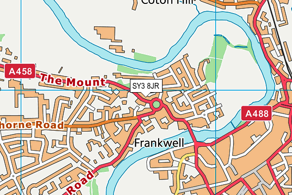 SY3 8JR map - OS VectorMap District (Ordnance Survey) SY3 8JR map - OS VectorMap District (Ordnance Survey)