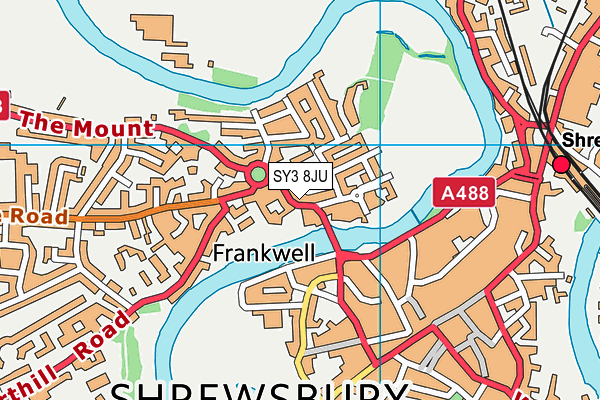 SY3 8JU map - OS VectorMap District (Ordnance Survey) SY3 8JU map - OS VectorMap District (Ordnance Survey)