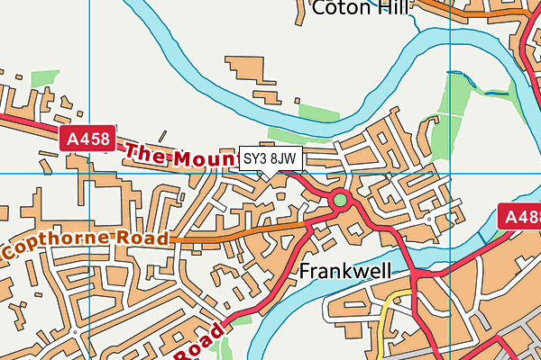 SY3 8JW map - OS VectorMap District (Ordnance Survey) SY3 8JW map - OS VectorMap District (Ordnance Survey)