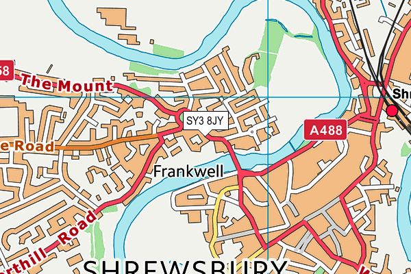 SY3 8JY map - OS VectorMap District (Ordnance Survey) SY3 8JY map - OS VectorMap District (Ordnance Survey)
