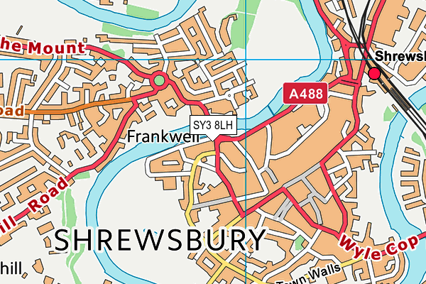 SY3 8LH map - OS VectorMap District (Ordnance Survey) SY3 8LH map - OS VectorMap District (Ordnance Survey)