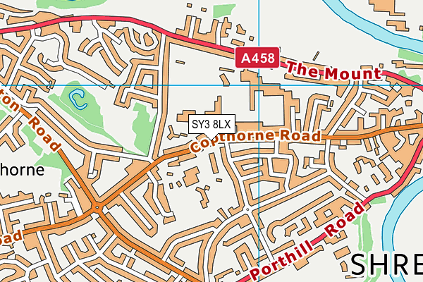 SY3 8LX map - OS VectorMap District (Ordnance Survey) SY3 8LX map - OS VectorMap District (Ordnance Survey)