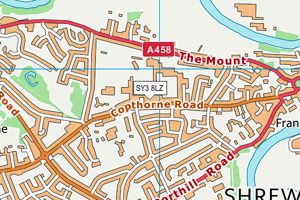 SY3 8LZ map - OS VectorMap District (Ordnance Survey) SY3 8LZ map - OS VectorMap District (Ordnance Survey)