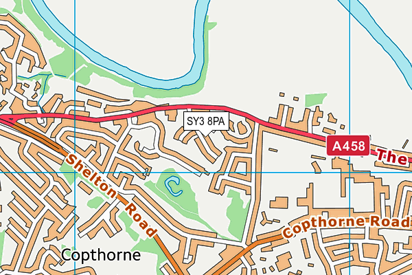 SY3 8PA map - OS VectorMap District (Ordnance Survey) SY3 8PA map - OS VectorMap District (Ordnance Survey)