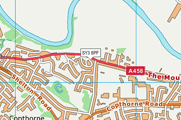 SY3 8PF map - OS VectorMap District (Ordnance Survey) SY3 8PF map - OS VectorMap District (Ordnance Survey)