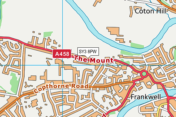 SY3 8PW map - OS VectorMap District (Ordnance Survey) SY3 8PW map - OS VectorMap District (Ordnance Survey)