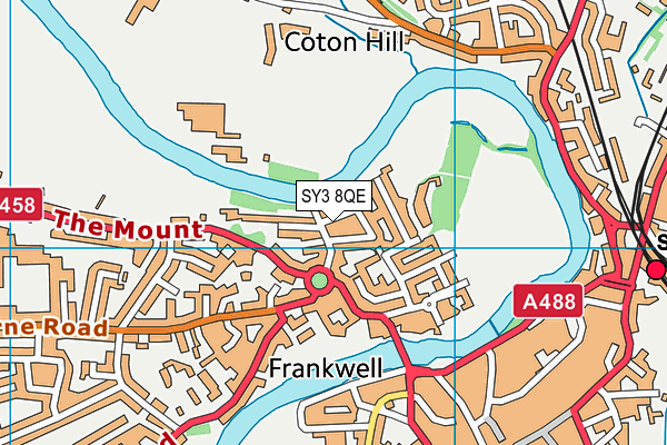 SY3 8QE map - OS VectorMap District (Ordnance Survey) SY3 8QE map - OS VectorMap District (Ordnance Survey)