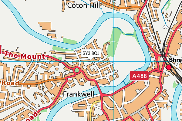 SY3 8QJ map - OS VectorMap District (Ordnance Survey) SY3 8QJ map - OS VectorMap District (Ordnance Survey)