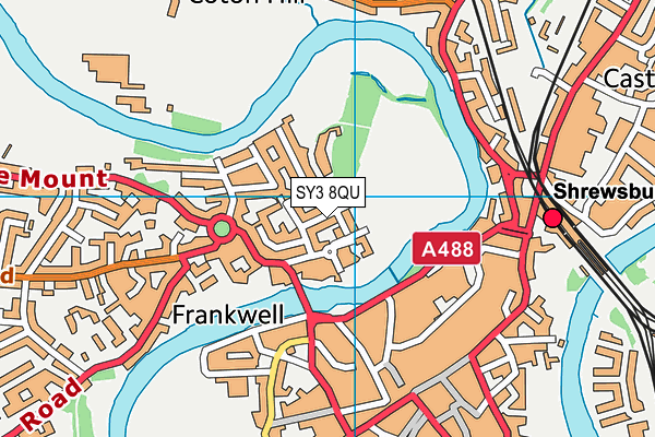 SY3 8QU map - OS VectorMap District (Ordnance Survey) SY3 8QU map - OS VectorMap District (Ordnance Survey)