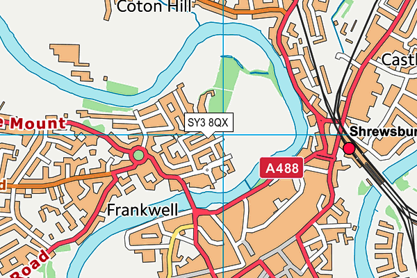 SY3 8QX map - OS VectorMap District (Ordnance Survey) SY3 8QX map - OS VectorMap District (Ordnance Survey)