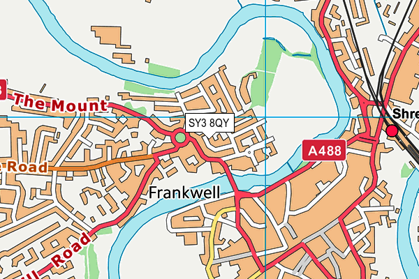 SY3 8QY map - OS VectorMap District (Ordnance Survey) SY3 8QY map - OS VectorMap District (Ordnance Survey)