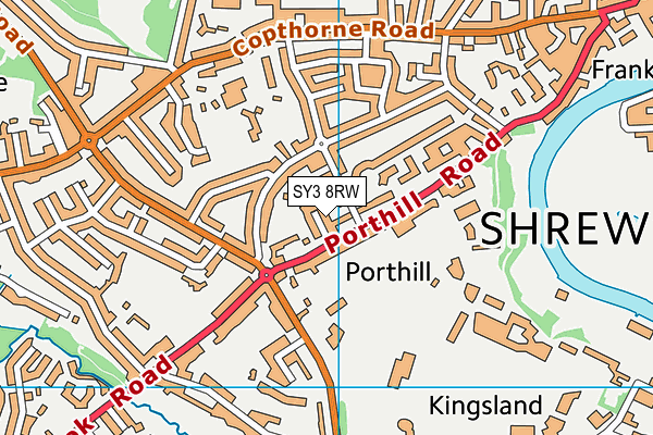 SY3 8RW map - OS VectorMap District (Ordnance Survey) SY3 8RW map - OS VectorMap District (Ordnance Survey)