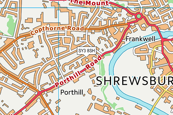 SY3 8SH map - OS VectorMap District (Ordnance Survey) SY3 8SH map - OS VectorMap District (Ordnance Survey)