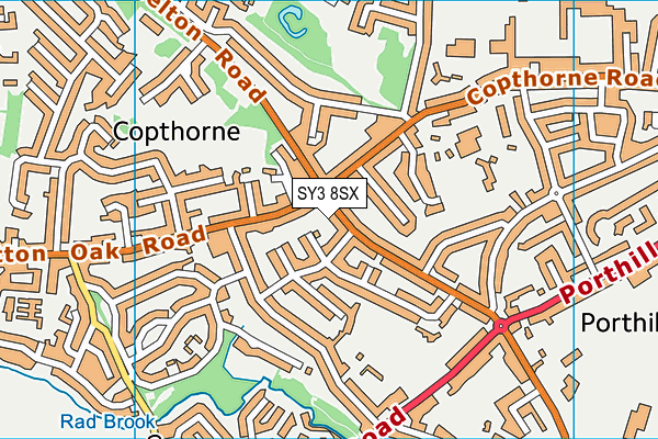 SY3 8SX map - OS VectorMap District (Ordnance Survey) SY3 8SX map - OS VectorMap District (Ordnance Survey)