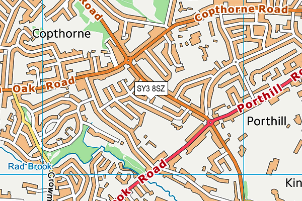 SY3 8SZ map - OS VectorMap District (Ordnance Survey) SY3 8SZ map - OS VectorMap District (Ordnance Survey)