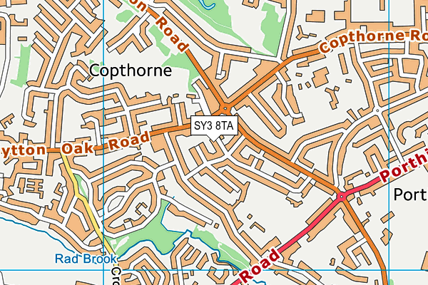 SY3 8TA map - OS VectorMap District (Ordnance Survey) SY3 8TA map - OS VectorMap District (Ordnance Survey)
