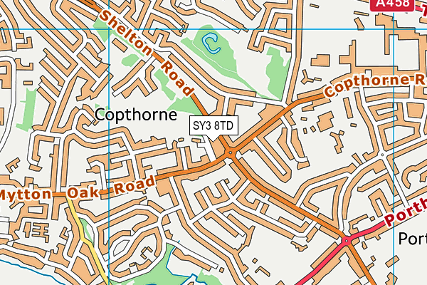 SY3 8TD map - OS VectorMap District (Ordnance Survey) SY3 8TD map - OS VectorMap District (Ordnance Survey)